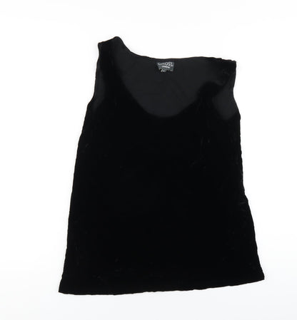 Womens UK Size XS Ghost Black Basic Tank