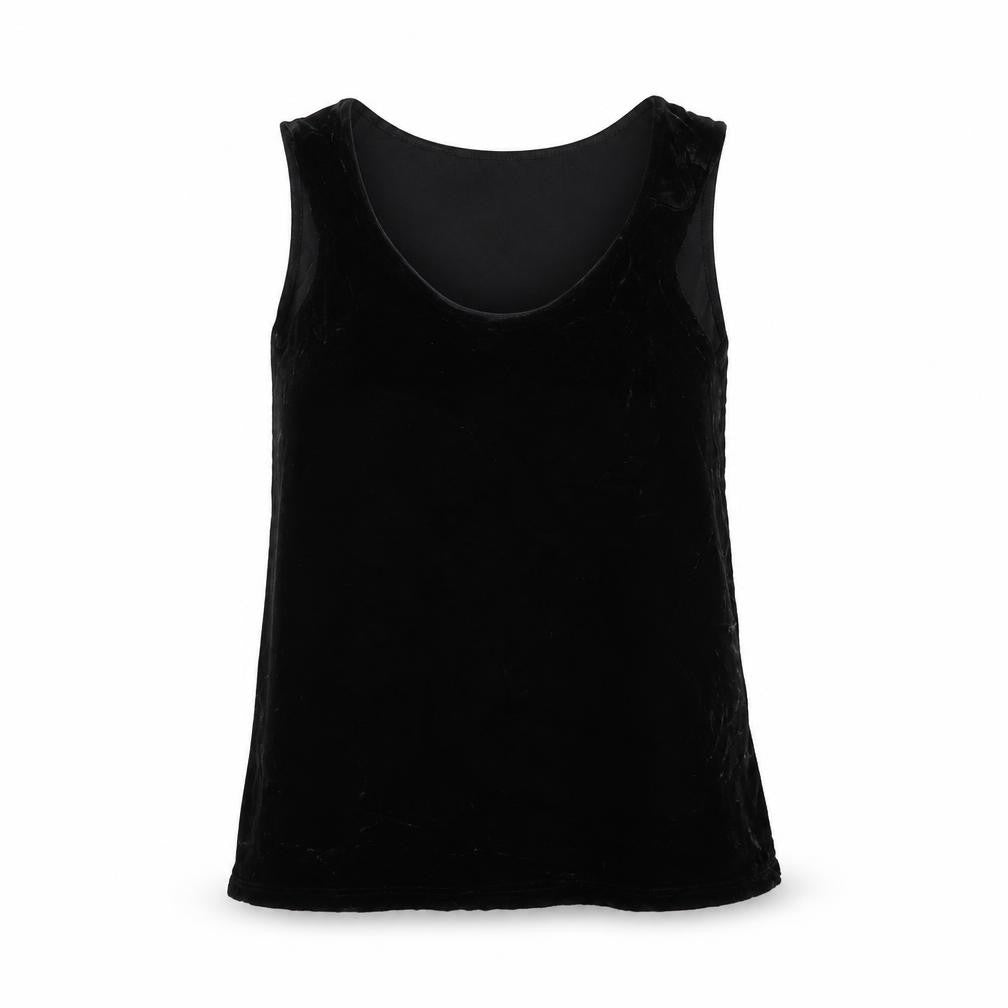 Womens UK Size XS Ghost Black Basic Tank