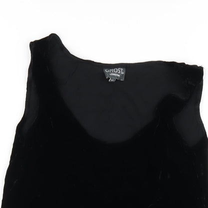 Womens UK Size XS Ghost Black Basic Tank