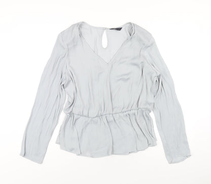 Womens UK Size 16 Marks and Spencer Grey Basic Blouse