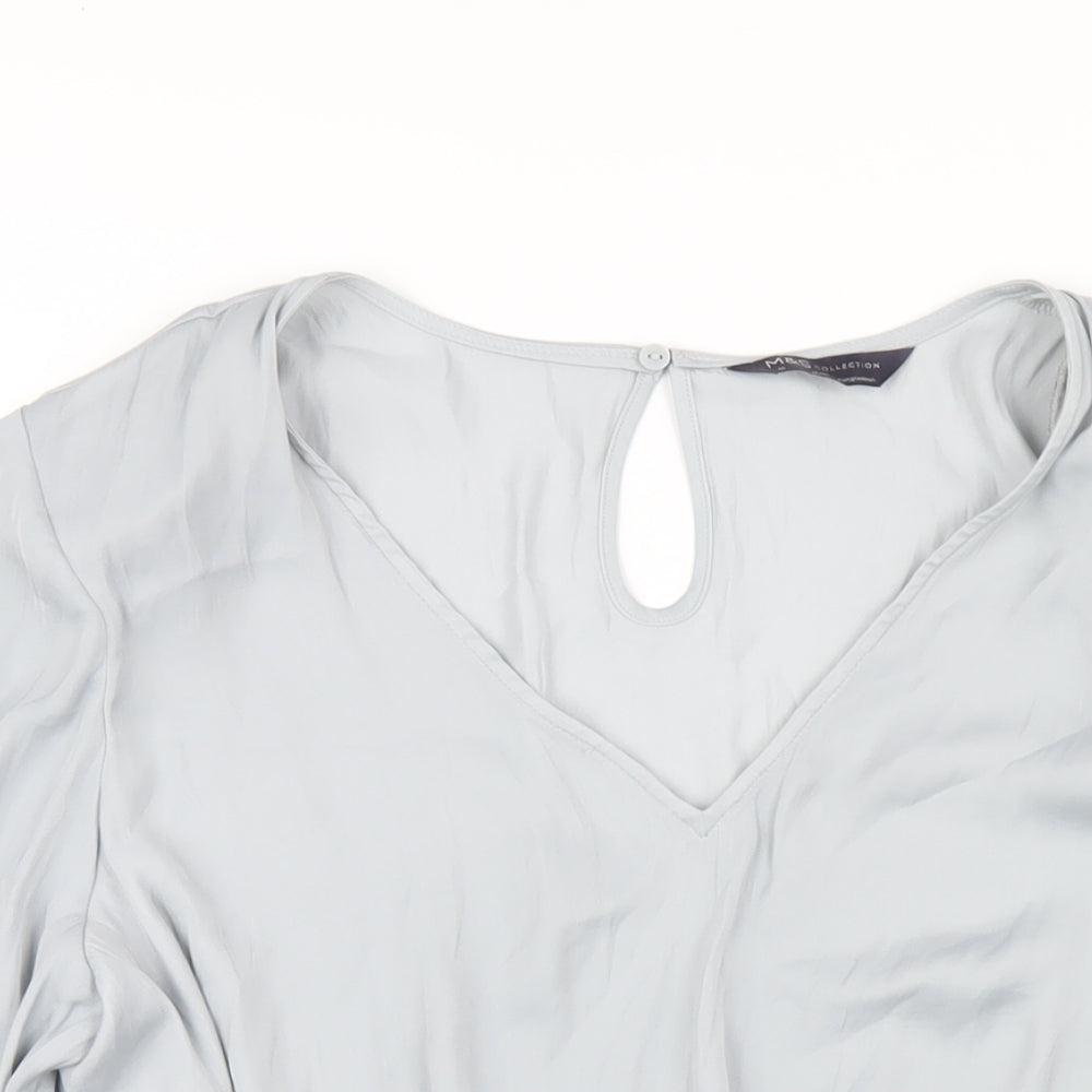 Womens UK Size 16 Marks and Spencer Grey Basic Blouse