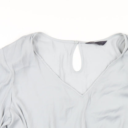 Womens UK Size 16 Marks and Spencer Grey Basic Blouse
