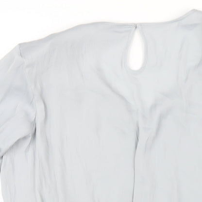 Womens UK Size 16 Marks and Spencer Grey Basic Blouse