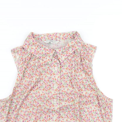 Womens UK Size 10 New Look Multicoloured Basic Button-Up