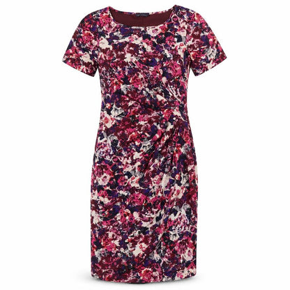 Marks and Spencer Womens Multicoloured Geometric Polyester Bodycon Size 8 Round Neck Zip