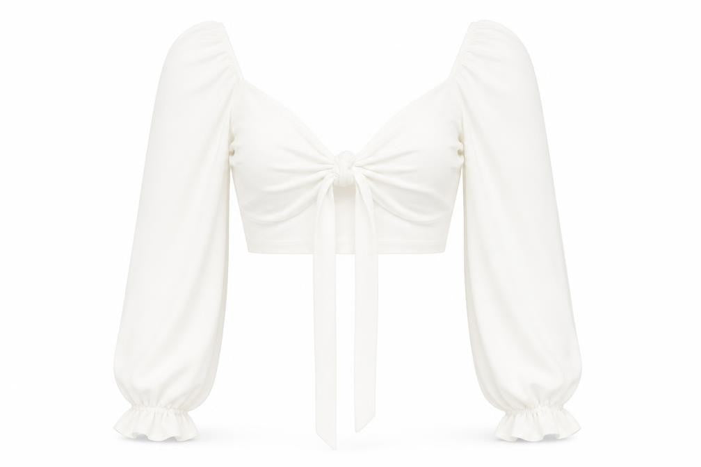Womens UK Size 6 PRETTYLITTLETHING White Cropped T-Shirt