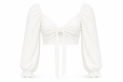 Womens UK Size 6 PRETTYLITTLETHING White Cropped T-Shirt