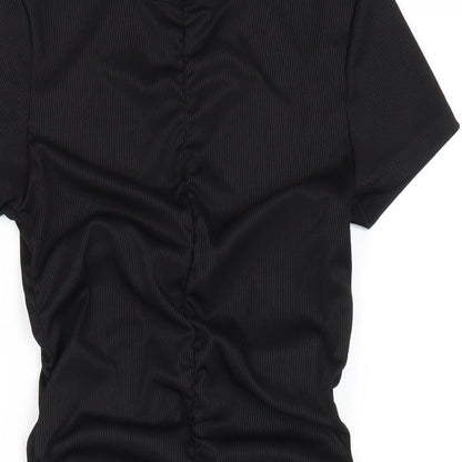 H&M Womens Black Polyester Bodycon Size S Round Neck Pullover