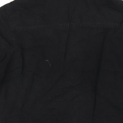 Womens UK Size 10 Marks and Spencer Black Basic Button-Up