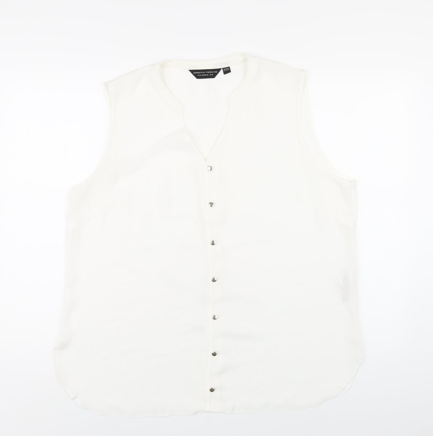Womens UK Size 18 Dorothy Perkins White Basic Blouse