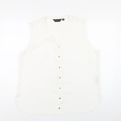 Womens UK Size 18 Dorothy Perkins White Basic Blouse