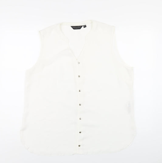 Womens UK Size 18 Dorothy Perkins White Basic Blouse