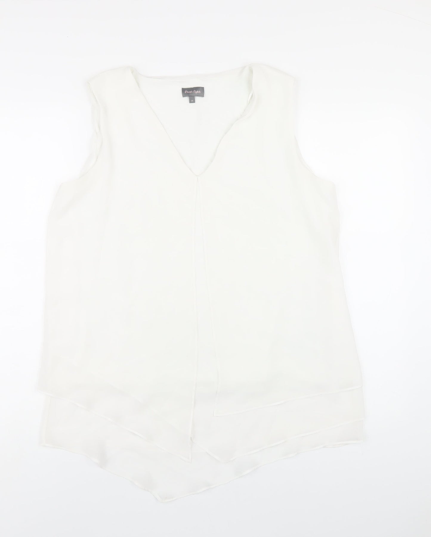 Womens UK Size 14 Phase Eight White Basic Tank