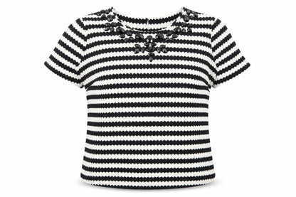 Womens UK Size 14 Anthology Black Basic T-Shirt