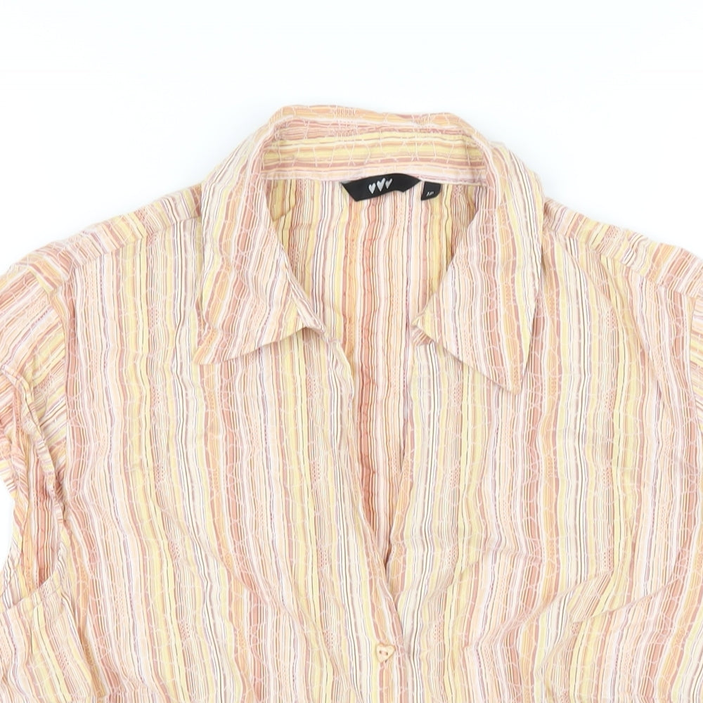 Womens UK Size 18 Per Una Orange Basic Button-Up