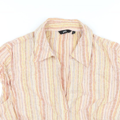 Womens UK Size 18 Per Una Orange Basic Button-Up