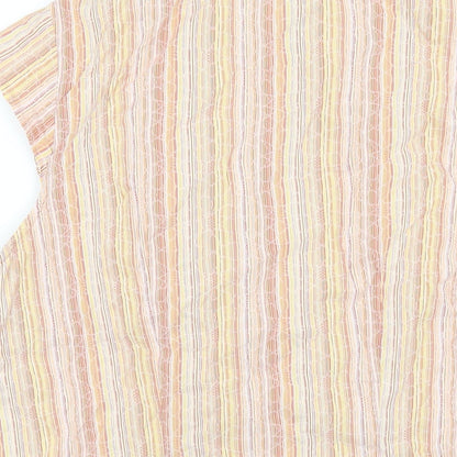Womens UK Size 18 Per Una Orange Basic Button-Up