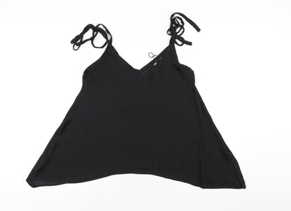 Womens UK Size S Zara Black Camisole T-Shirt