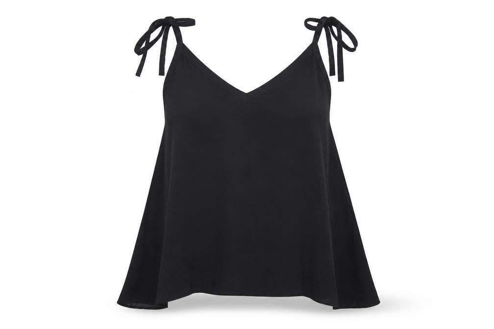 Womens UK Size S Zara Black Camisole T-Shirt