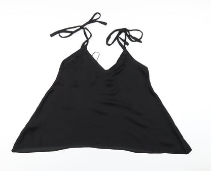 Womens UK Size S Zara Black Camisole T-Shirt