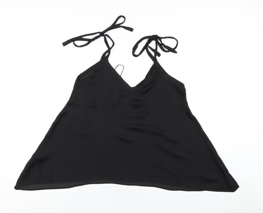 Womens UK Size S Zara Black Camisole T-Shirt