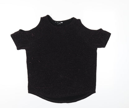 Womens UK Size 10 New Look Black Basic T-Shirt