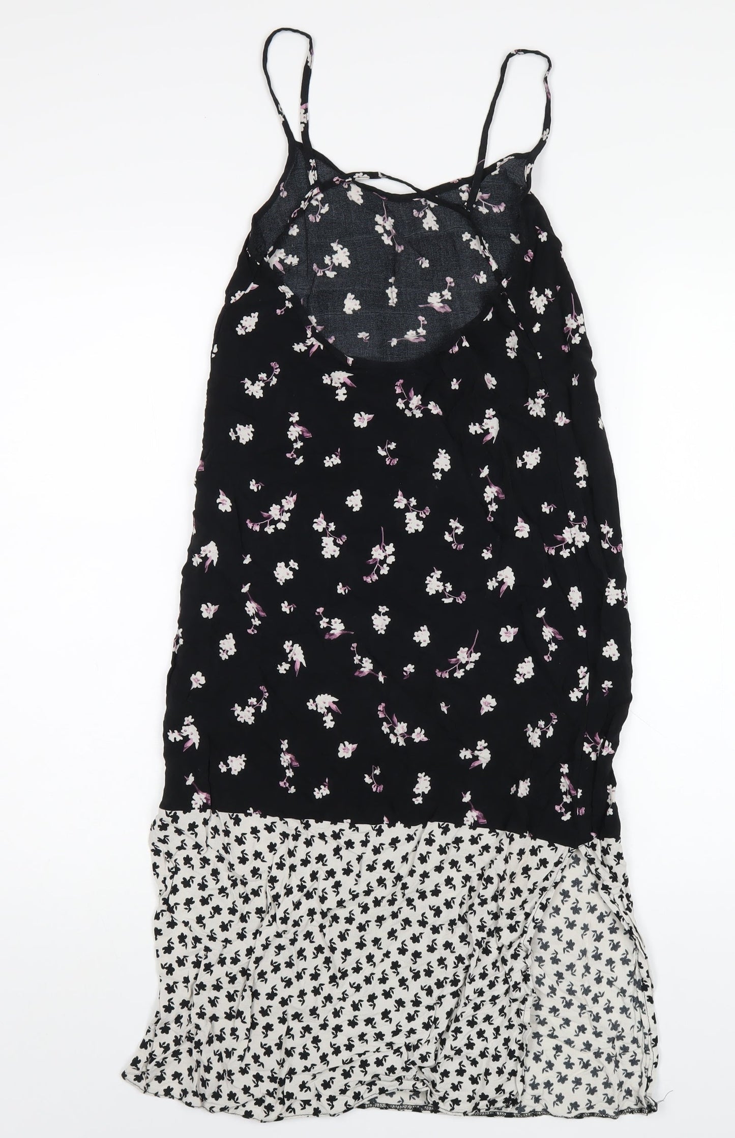 ASOS Womens Multicoloured Geometric Viscose A-Line Size 6 Round Neck Pullover