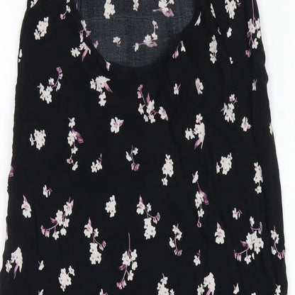 ASOS Womens Multicoloured Geometric Viscose A-Line Size 6 Round Neck Pullover