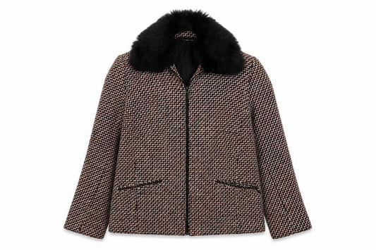 Slimma Womens Multicoloured Geometric Jacket Size 12 Zip