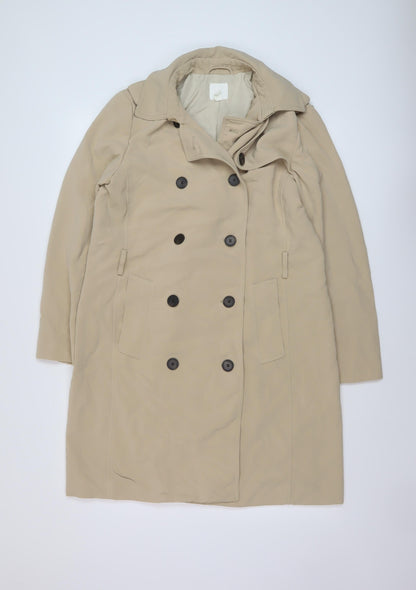 Womens UK Size 12 H&M Beige Overcoat