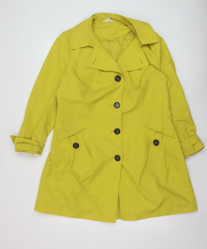 Womens UK Size 16 Marks and Spencer Yellow Overcoat