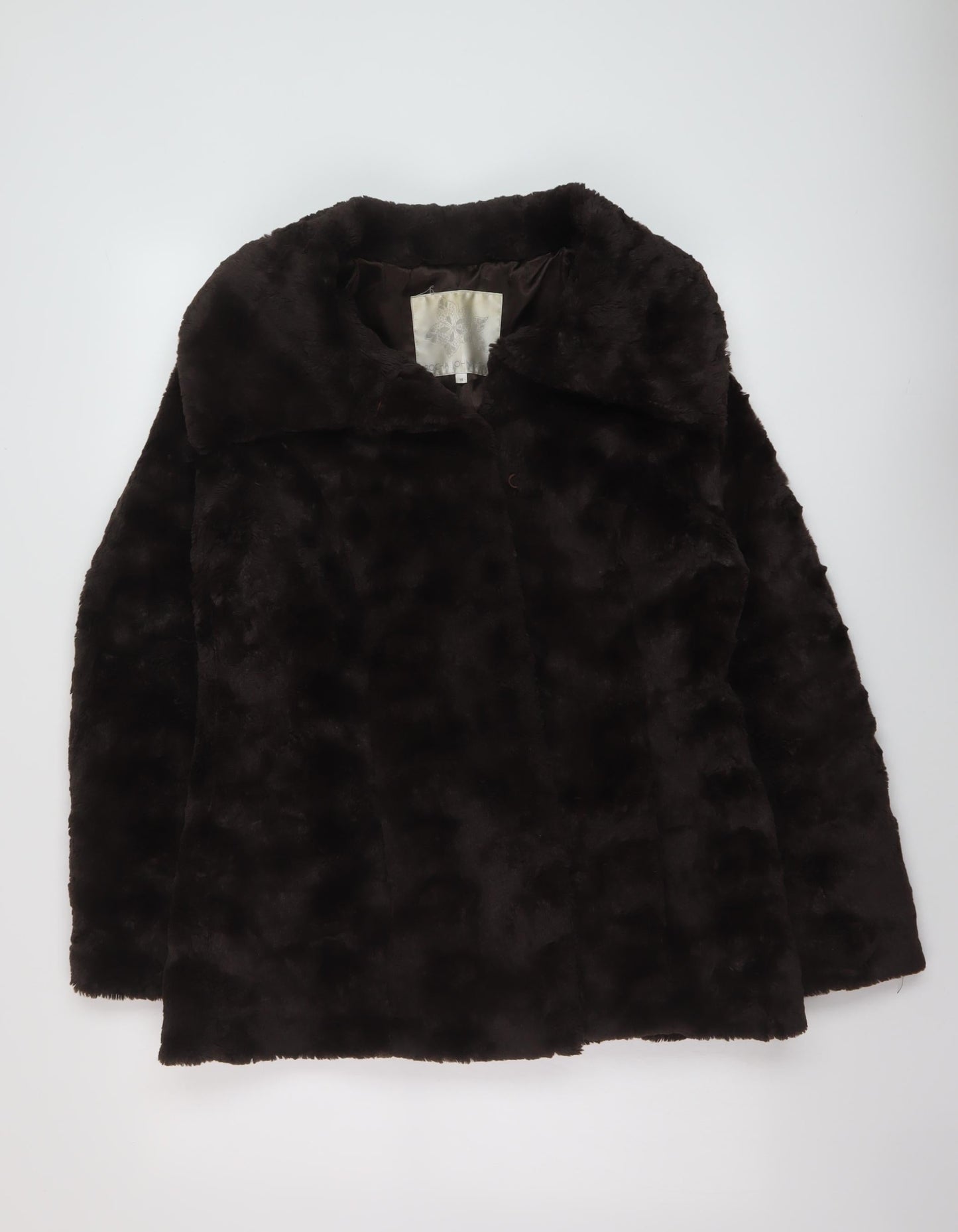 RJR.John Rocha Womens Brown Jacket Size 14 Hook & Eye