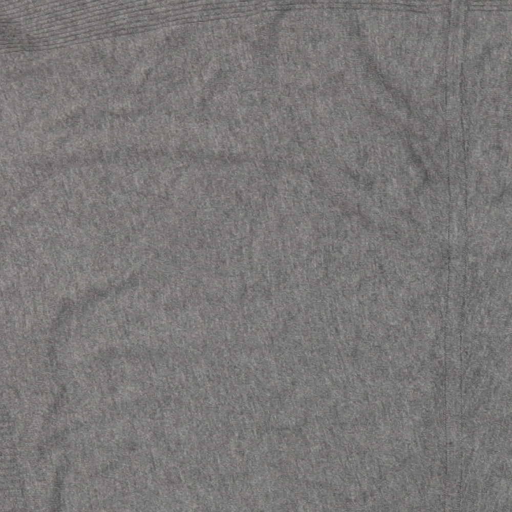 BHS Womens Grey V-Neck Viscose Full Zip Jumper Size 20