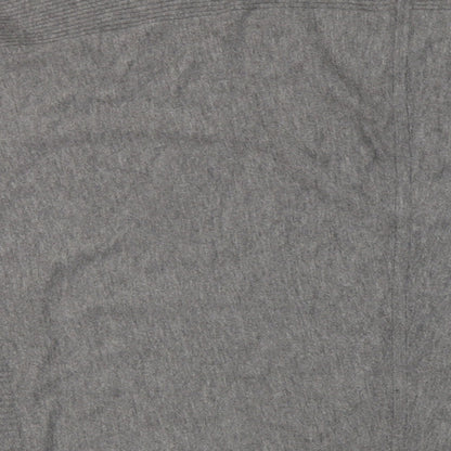 BHS Womens Grey V-Neck Viscose Full Zip Jumper Size 20