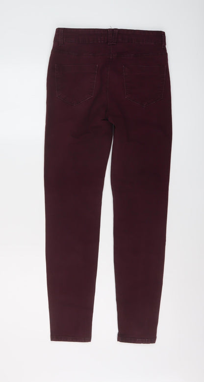 Womens UK Size 8 Marks and Spencer Regular Fit Skinny Purple Jeans