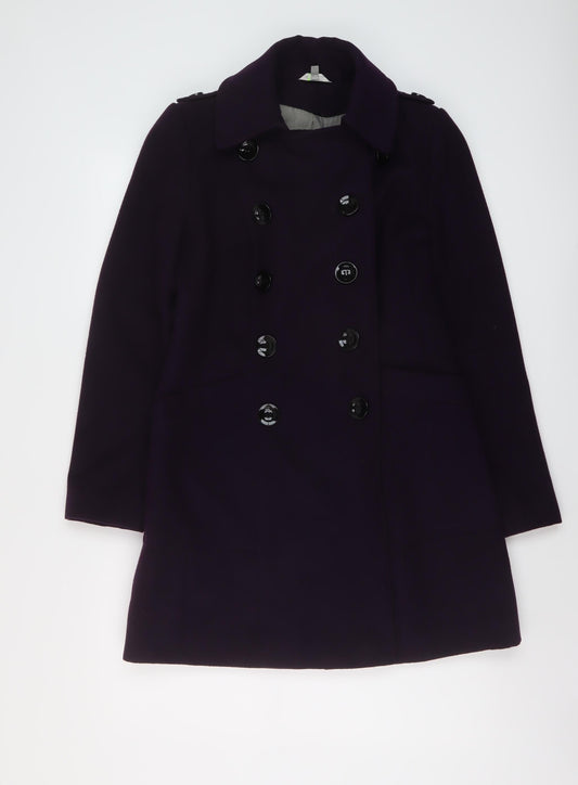 Womens UK Size 8 Marks and Spencer Purple Overcoat