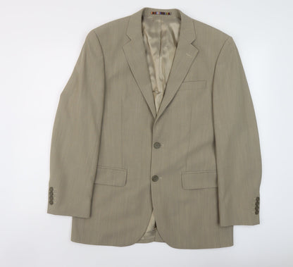 Mens UK Size 38 River Island Regular Beige Suit Jacket