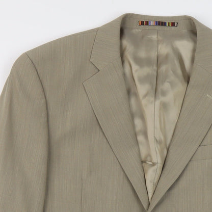 Mens UK Size 38 River Island Regular Beige Suit Jacket