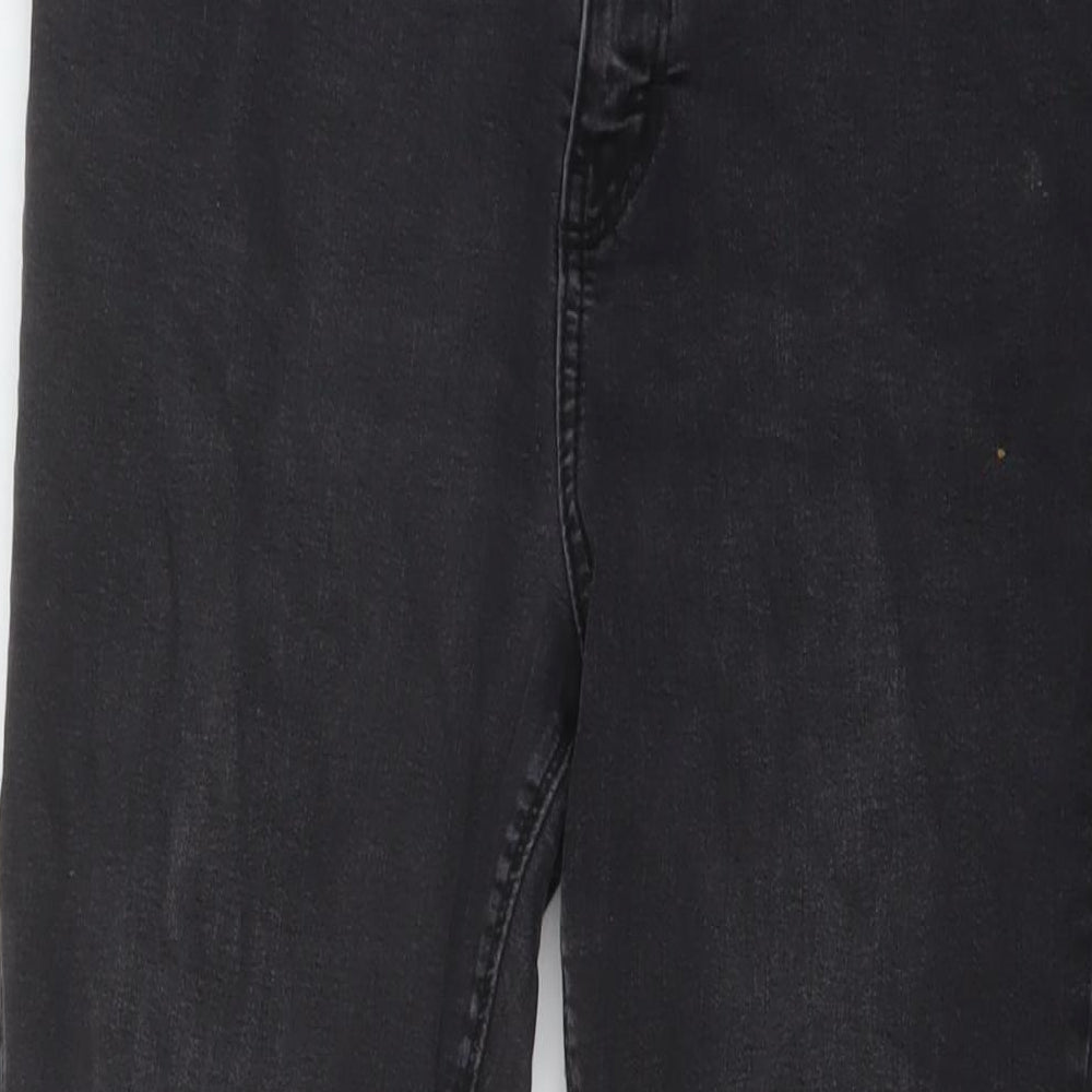 Denim & Co. Womens Grey Cotton Skinny Jeans Size 16 L29 in Regular Button