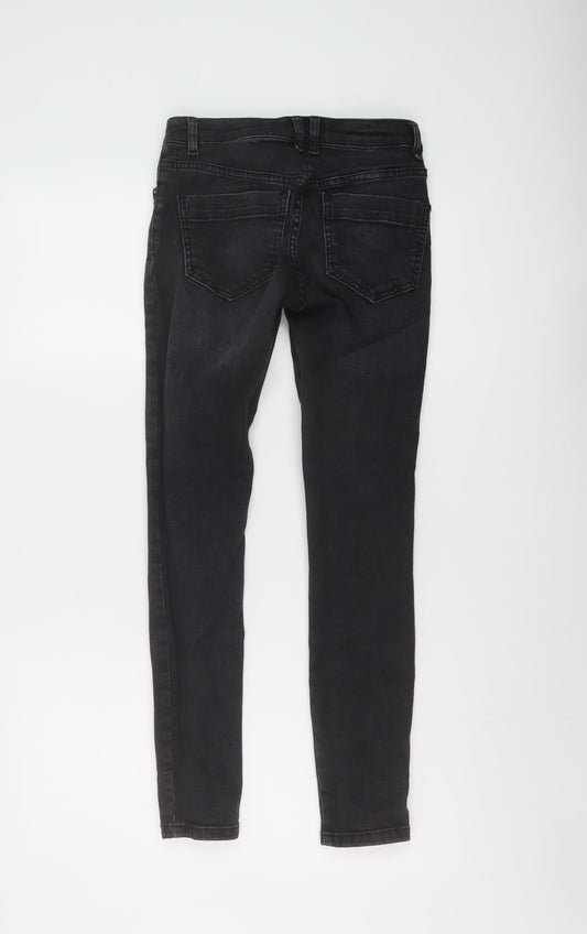 ASOS Womens Grey Cotton Skinny Jeans Size 26 in L27 in Regular Button