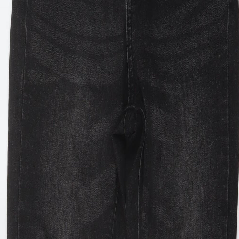 Denim & Co. Womens Black Cotton Skinny Jeans Size 10 L27 in Regular Button