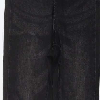 Denim & Co. Womens Black Cotton Skinny Jeans Size 10 L27 in Regular Button