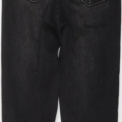 Denim & Co. Womens Black Cotton Skinny Jeans Size 10 L27 in Regular Button