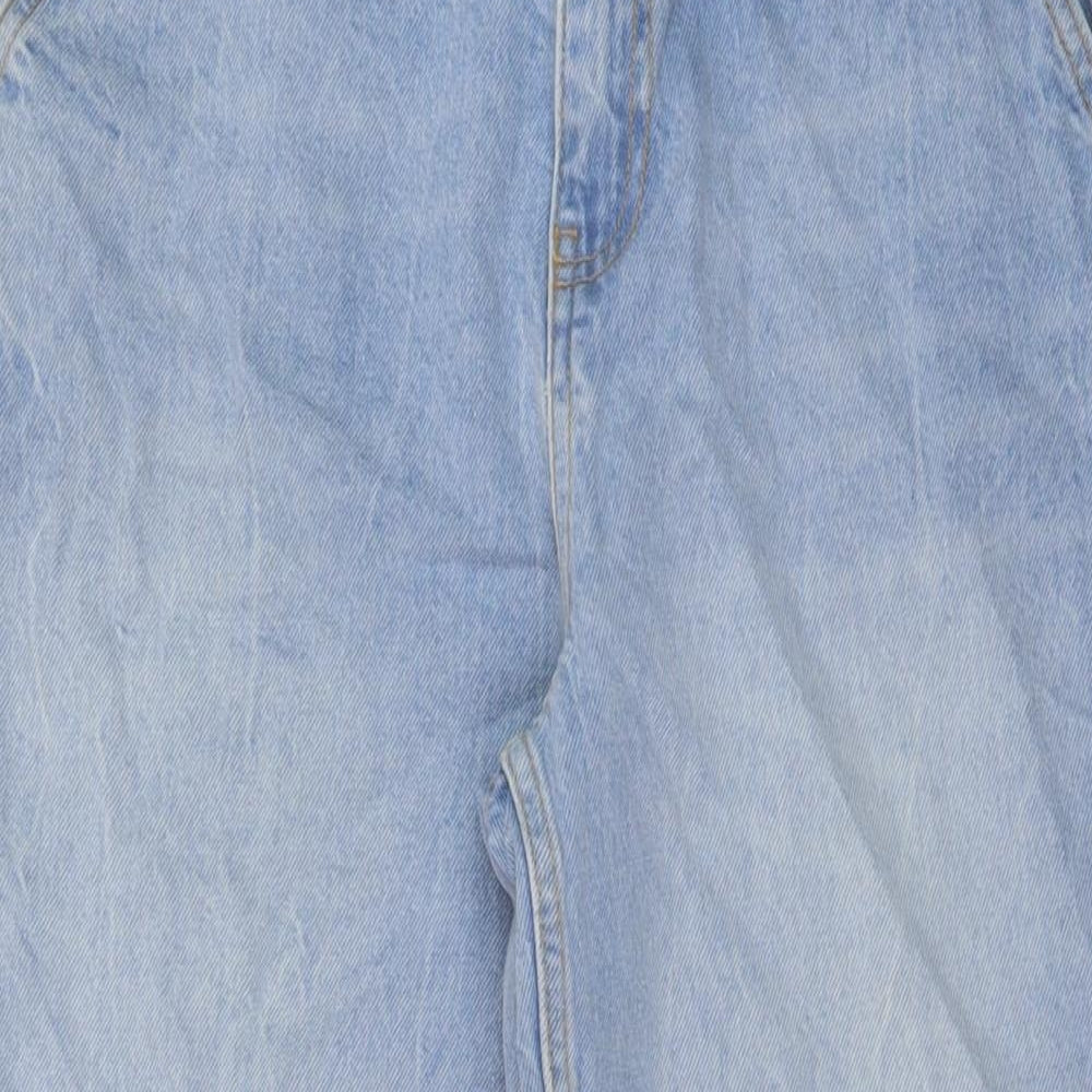 COLLUSION Womens Blue Cotton Mom Jeans Size 28 in L28 in Regular Button