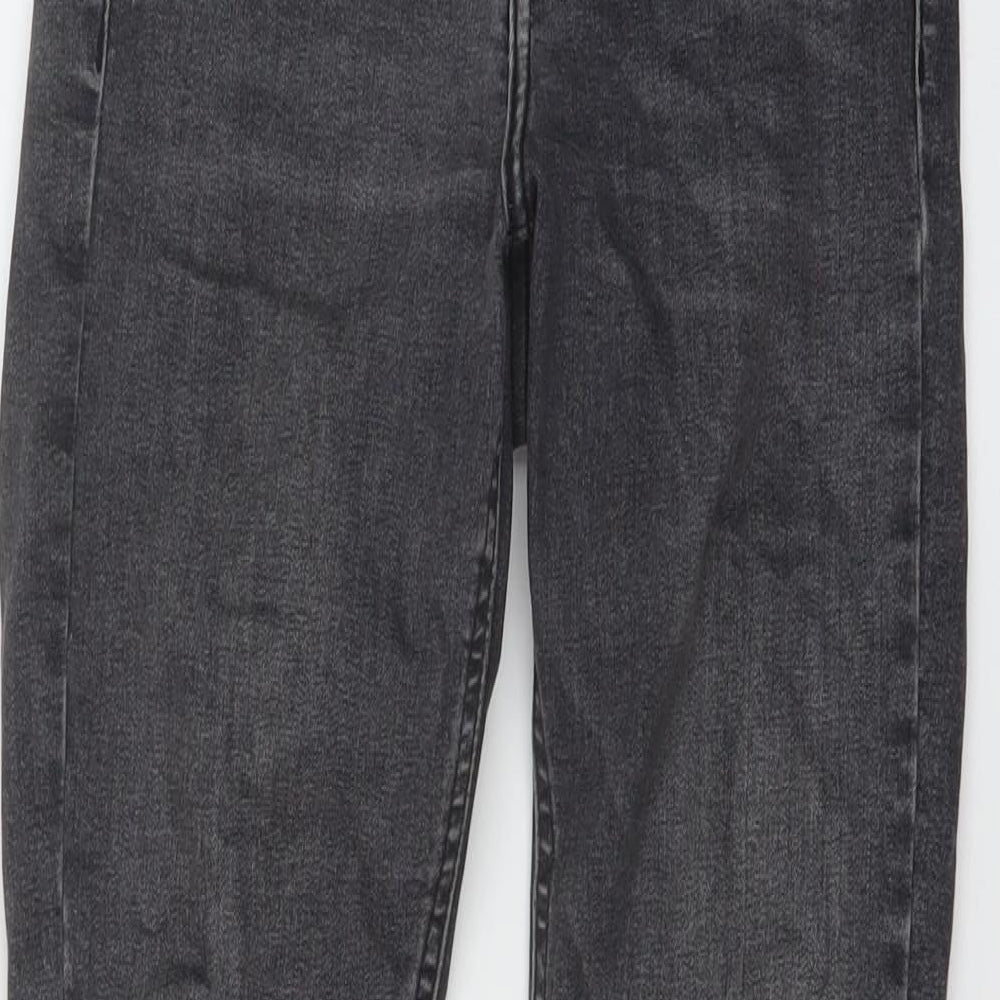 Topshop Womens Grey Cotton Skinny Jeans Size 26 in L24 in Regular Button