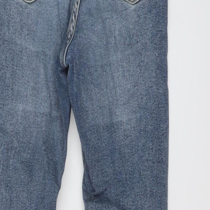 Topshop Womens Blue Cotton Skinny Jeans Size 26 in L25 in Regular Button