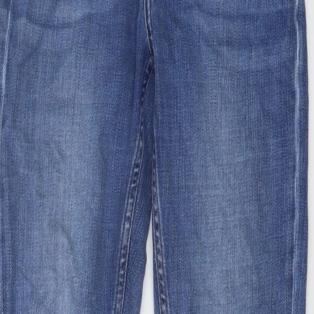 Topshop Womens Blue Cotton Mom Jeans Size 26 in L26 in Regular Button