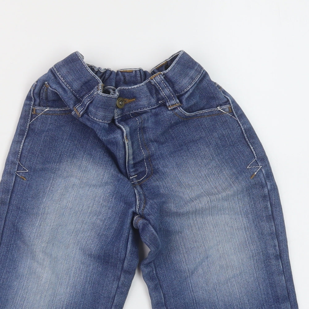 George Boys Blue Cotton Straight Jeans Size 2-3 Years Regular Button