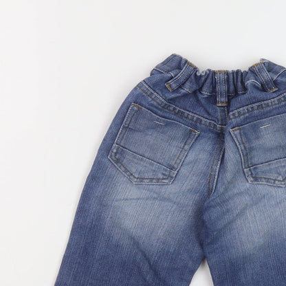 George Boys Blue Cotton Straight Jeans Size 2-3 Years Regular Button