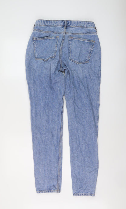 Topshop Womens Blue Cotton Mom Jeans Size 26 in L31 in Regular
